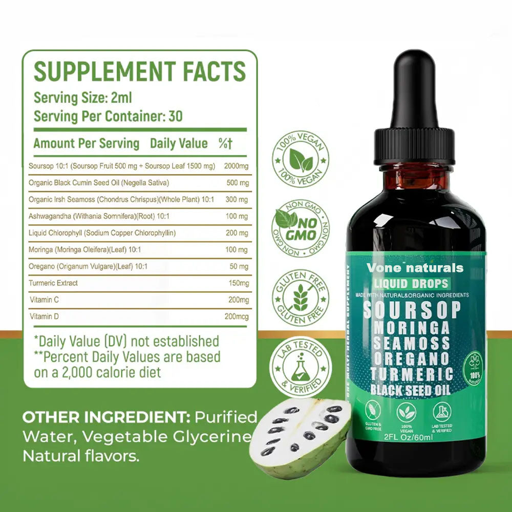 Vone Naturals organic 10:1 soursop extract drops